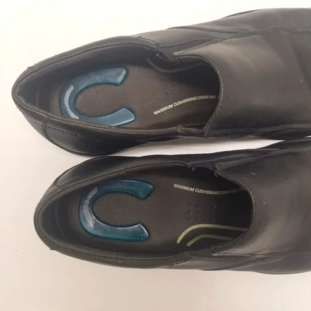 Nunn Bush Mens Size 10.5M Comfort Gel Black Leather Loafer Split Bicycle Toe
